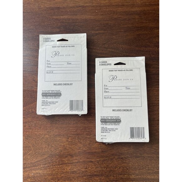 NEW Lot 2 DesignWare Party Invitations 16 Cards + Envelopes | Retro Striped USA - Picture 2 of 5